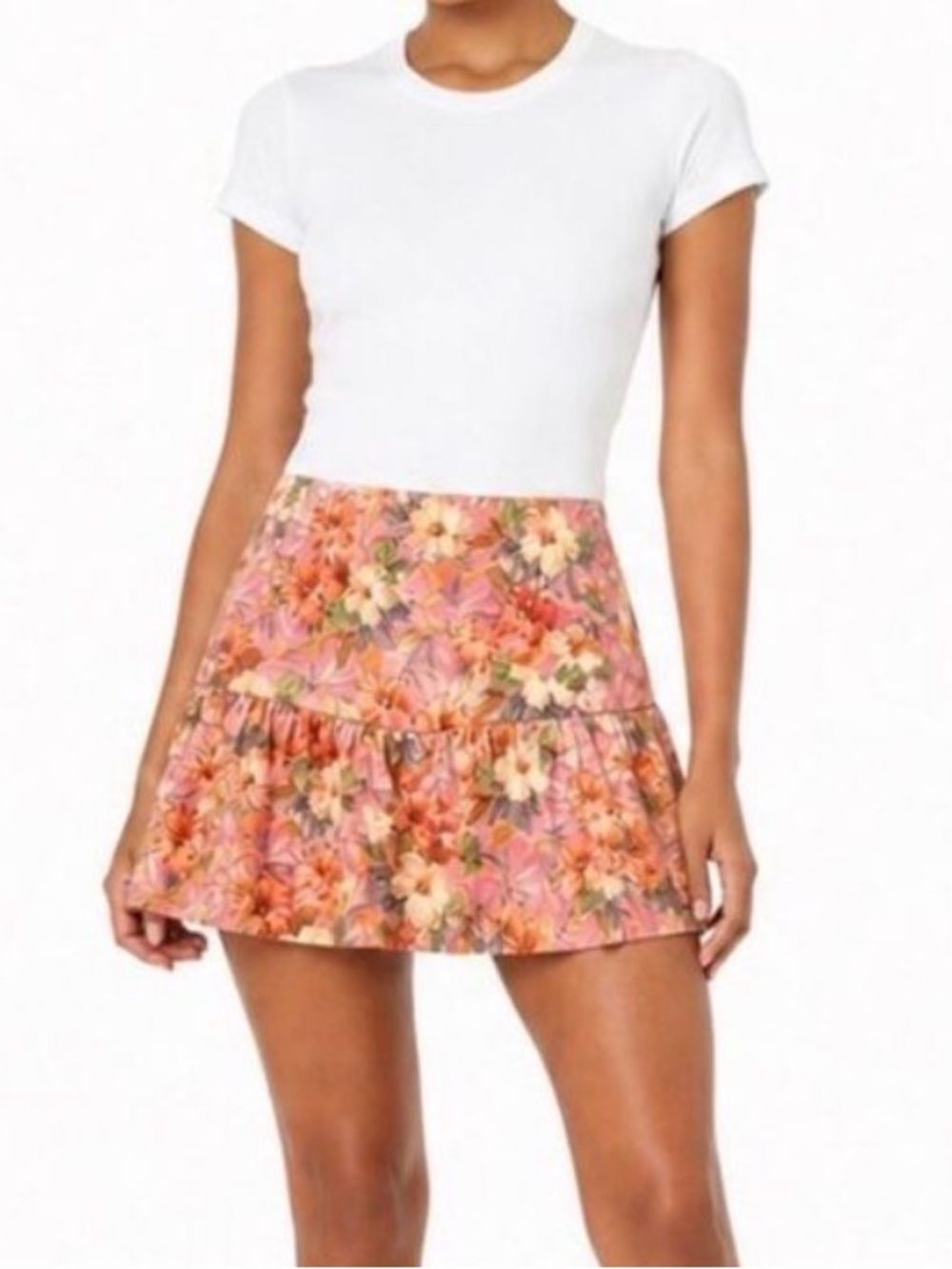 Zara Floral Ruffle Skort